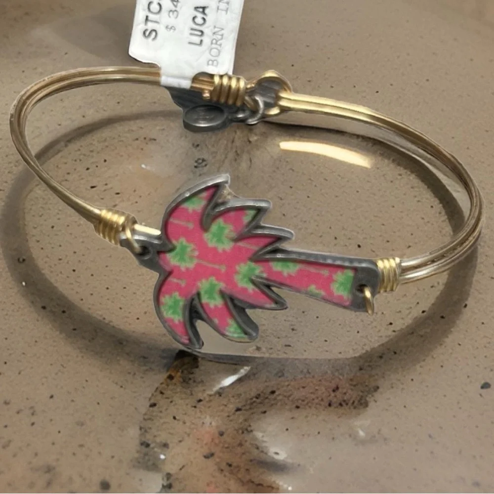 NWT - Luca + Danni - hand made stackable bracelet - Palm Tree